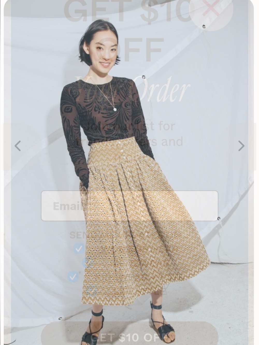 Nikki Chasin Lingo Skirt in Oak Eyelet